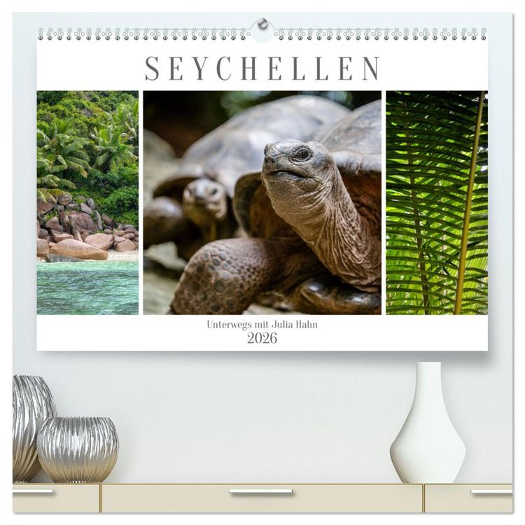 Produktbild: Seychellen - unterwegs mit Julia Hahn (hochwertiger Premium Wandkalender 2026 DIN A2 quer), Kunstdruck in Hochglanz