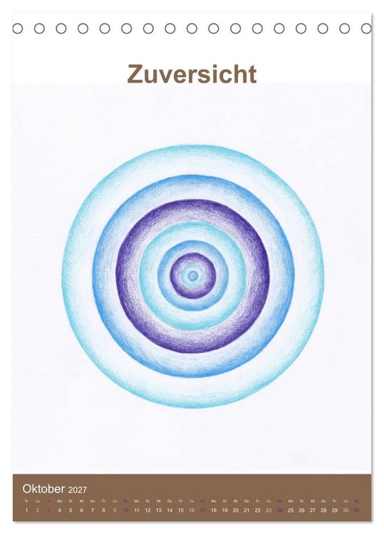 Produktbild: Delfinheilsymbole (Tischkalender 2027 DIN A5 hoch), CALVENDO Monatskalender