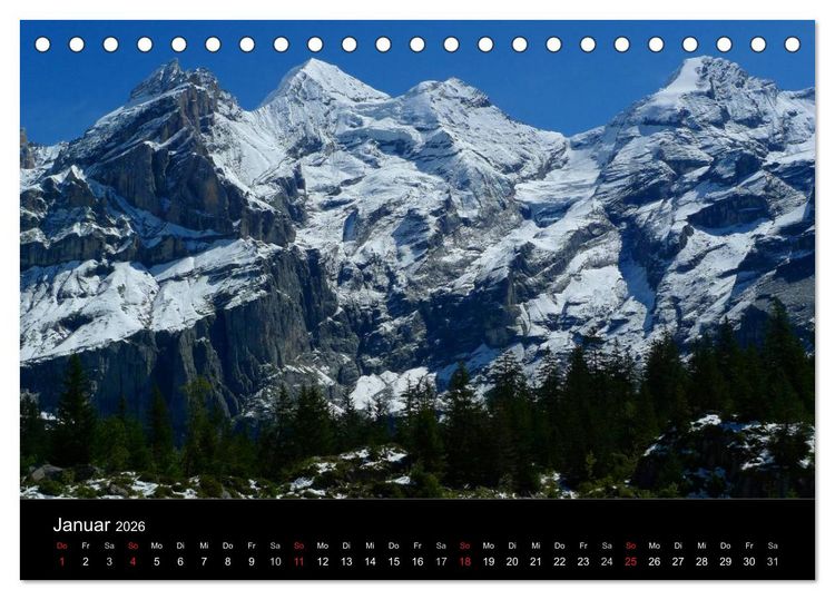 Produktbild: Die Welt der Berge (Tischkalender 2026 DIN A5 quer), CALVENDO Monatskalender