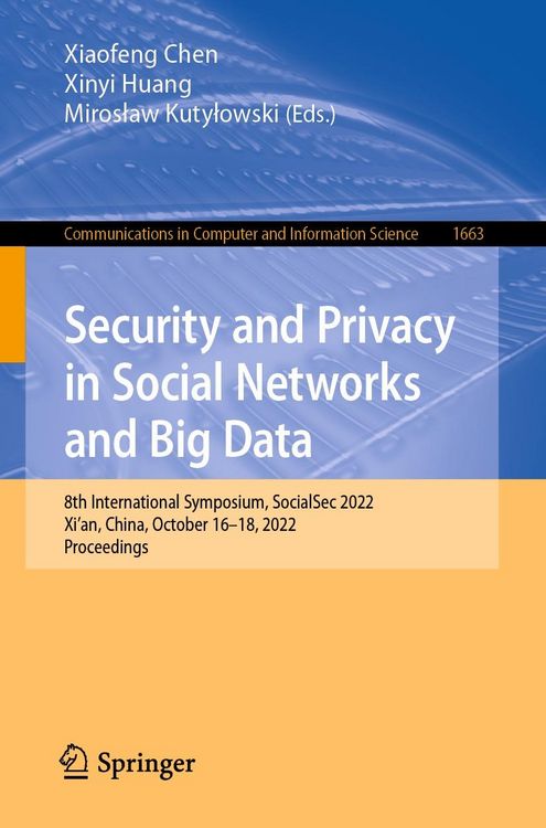 Produktbild: Security and Privacy in Social Networks and Big Data