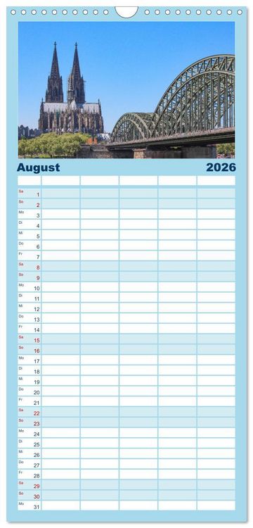 Produktbild: Familienplaner 2026 - Altes K&ouml;ln - Denkm&auml;ler und Historische Bauten mit 5 Spalten (Wandkalender, 21 x 45 cm) CALVENDO