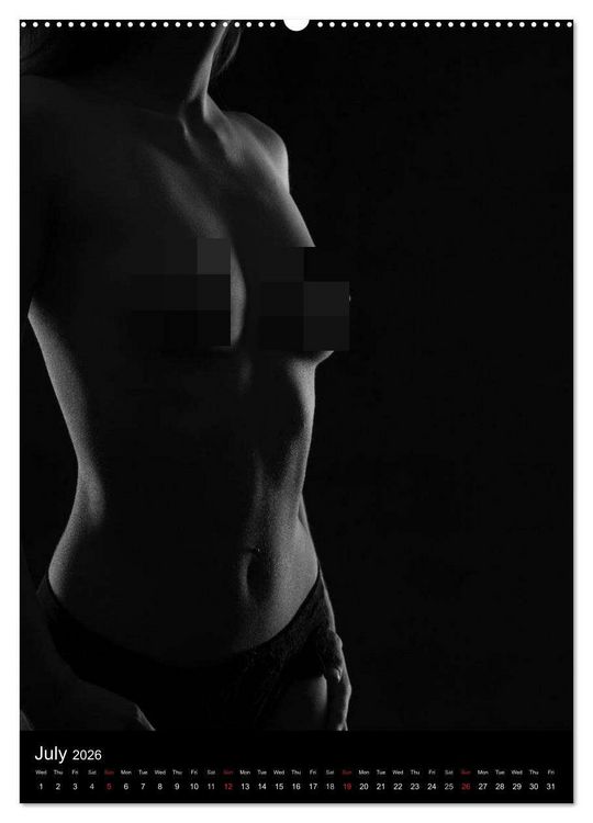 Produktbild: Erotic Silhouettes / UK-Version (High Quality Premium Wall Calendar 2026 DIN A2 portrait),CALVENDO 12 Month Wall Calendar