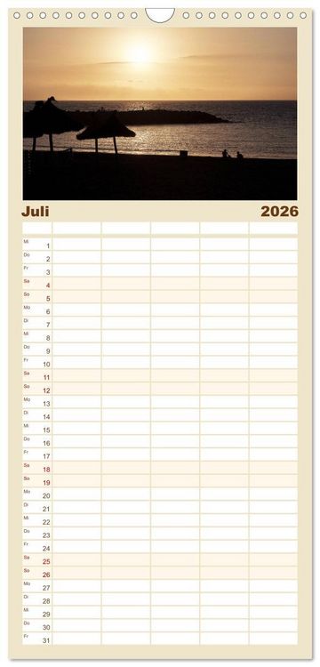 Produktbild: Familienplaner 2026 - Teneriffa - Inmitten des Atlantischen Archipels mit 5 Spalten (Wandkalender, 21 x 45 cm) CALVENDO