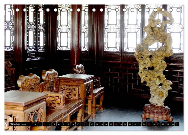 Produktbild: Im chinesischen Garten (Tischkalender 2026 DIN A5 quer), CALVENDO Monatskalender