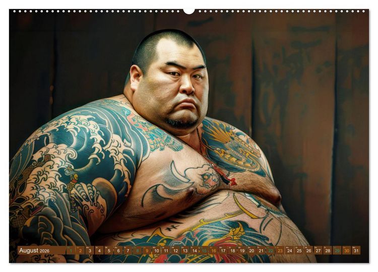 Produktbild: Sumo - Japans schwere Ringer (Wandkalender 2026 DIN A2 quer), CALVENDO Monatskalender