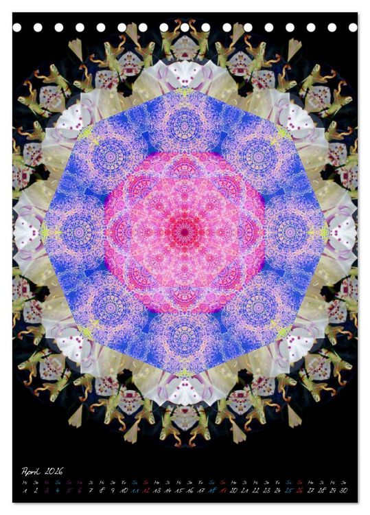Produktbild: MANDALAS der Natur (Tischkalender 2026 DIN A5 hoch), CALVENDO Monatskalender