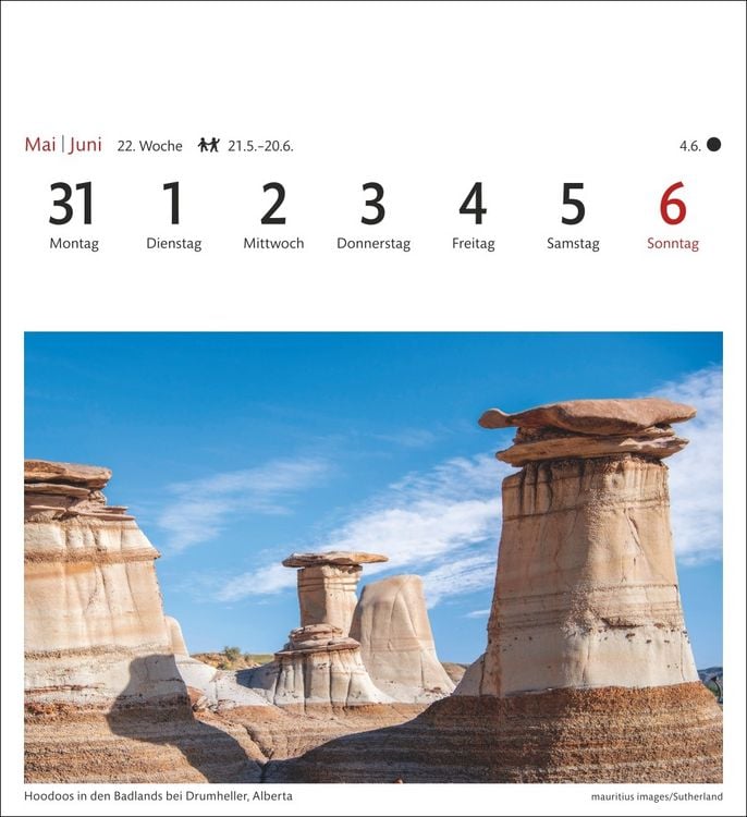 Produktbild: Kanada Sehnsuchtskalender 2027 - Wochenkalender mit 53 Postkarten