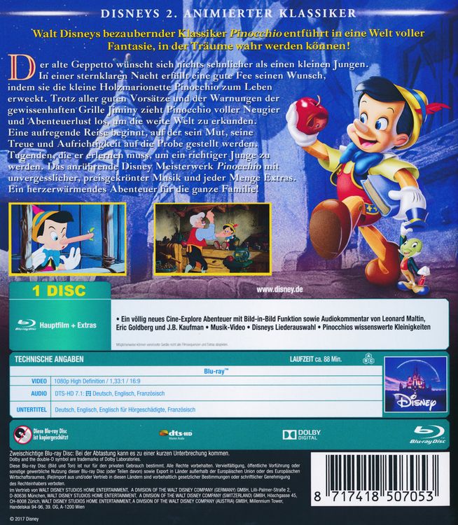 Produktbild: Pinocchio - Disney Classics 2