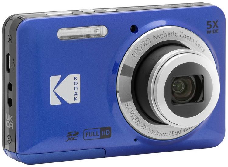 Produktbild: Kodak Pixpro FZ55 Friendly Zoom Digitalkamera 16 Megapixel Opt. Zoom: 5 x Blau Full HD Video, HDR-Video, Integrierter Akku