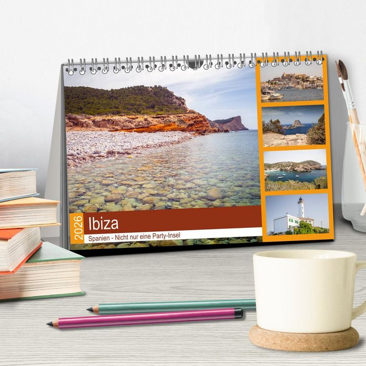 Produktbild: Ibiza - Spanien (Tischkalender 2026 DIN A5 quer), CALVENDO Monatskalender