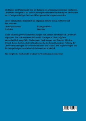 Produktbild: Skripte zur Mathematik - Vektoren & Matrizen