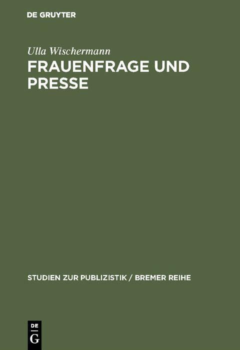 Produktbild: Frauenfrage und Presse