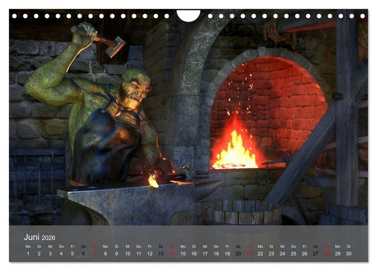 Produktbild: Welt der Orks (Wandkalender 2026 DIN A4 quer), CALVENDO Monatskalender