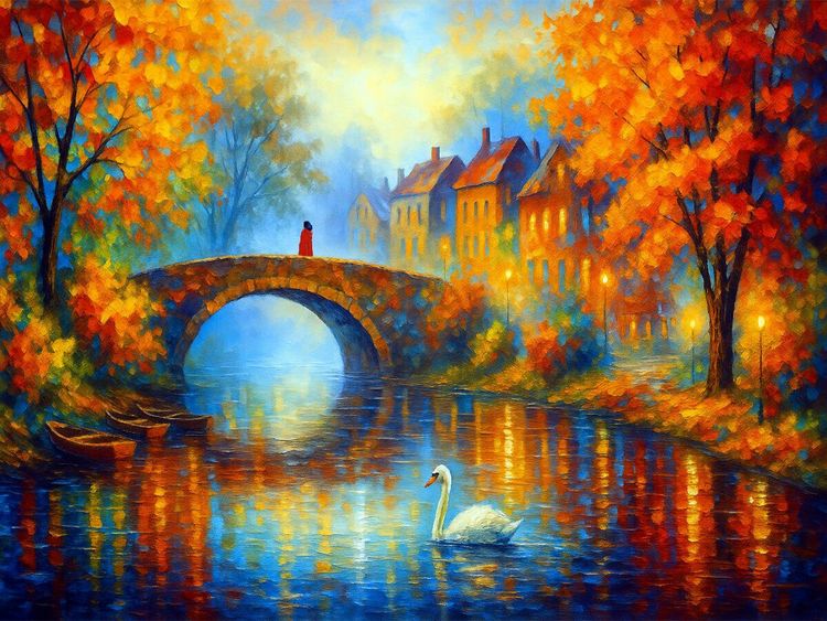 Produktbild: CALVENDO Puzzle Die Br&uuml;cke am Fluss | 1000 Teile Lege-Gr&ouml;&szlig;e 64x48cm Foto-Puzzle f&uuml;r gl&uuml;ckliche Stunden