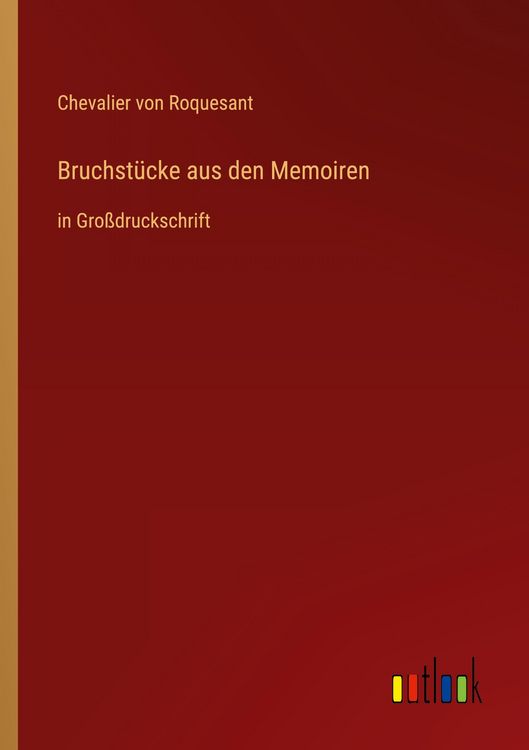 Produktbild: Bruchst&uuml;cke aus den Memoiren
