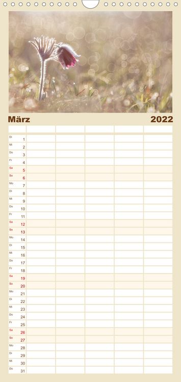 Produktbild: Familienplaner Naturfotografie (Wandkalender 2022 , 21 cm x 45 cm, hoch)