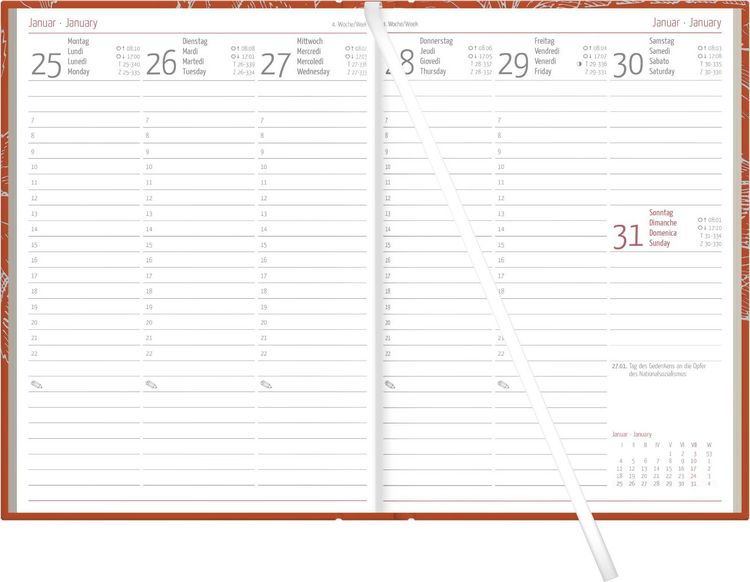 Produktbild: Wochenbuch Blauer Engel chestnut 1W/2S 2027