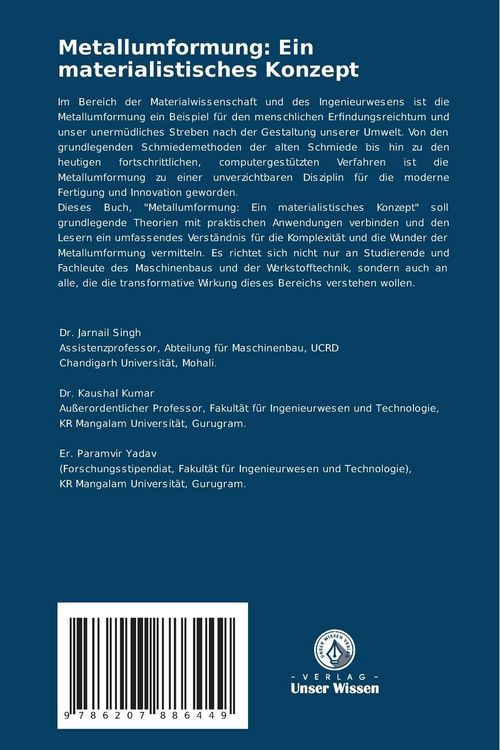 Produktbild: Metallumformung: Ein materialistisches Konzept