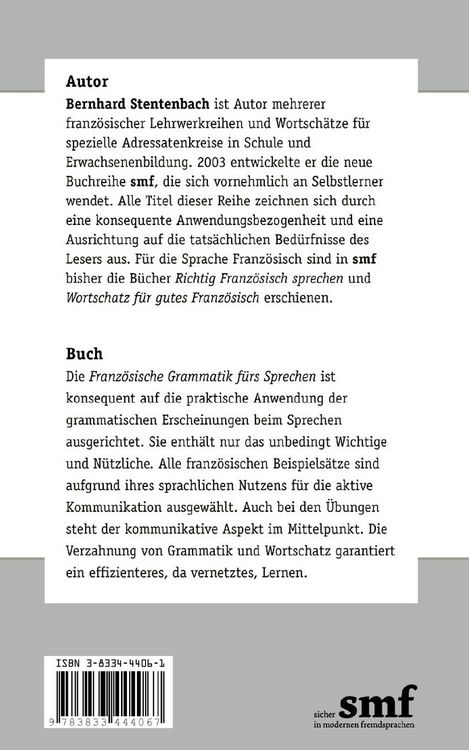 Produktbild: Franz&ouml;sische Grammatik f&uuml;rs Sprechen