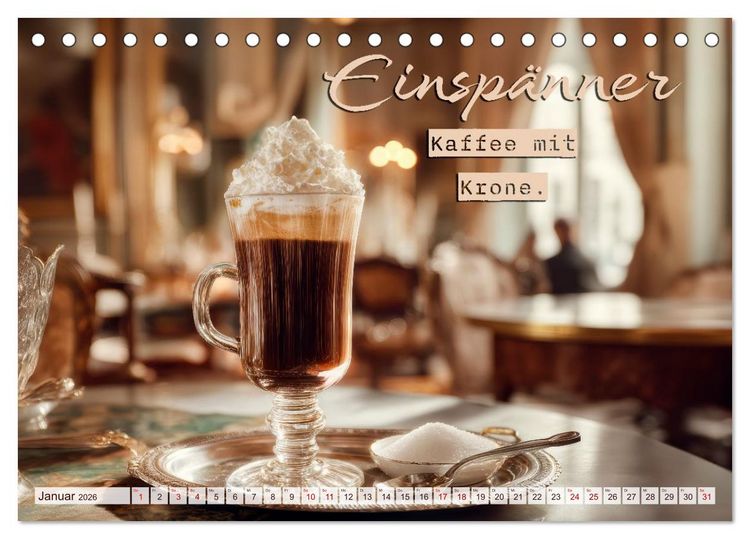 Produktbild: Kaffeemagie - Ein Jahr voller Genussmomente (Tischkalender 2026 DIN A5 quer), CALVENDO Monatskalender