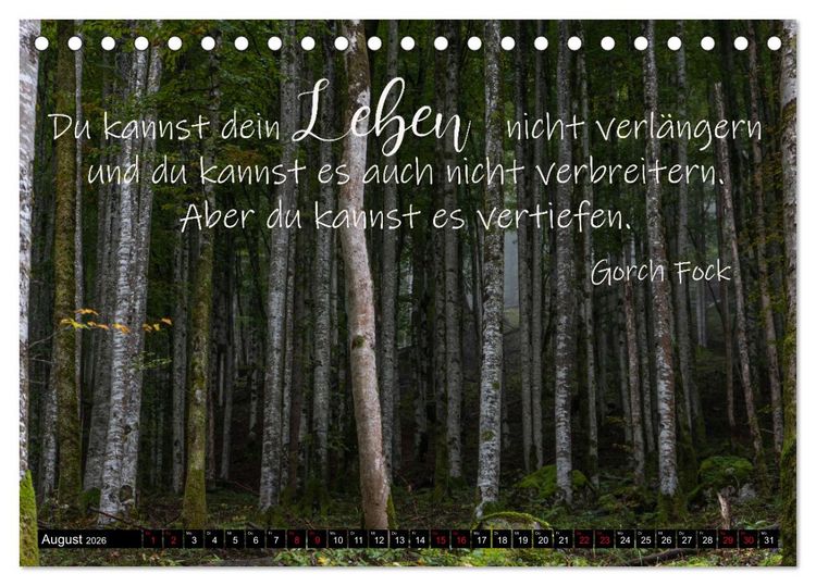 Produktbild: Bilder und Texte f&uuml;r die Seele (Tischkalender 2026 DIN A5 quer), CALVENDO Monatskalender