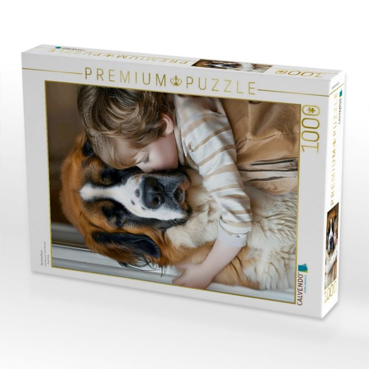 Produktbild: CALVENDO Puzzle Bernhardiner | 1000 Teile Lege-Gr&ouml;&szlig;e 64x48cm Foto-Puzzle f&uuml;r gl&uuml;ckliche Stunden