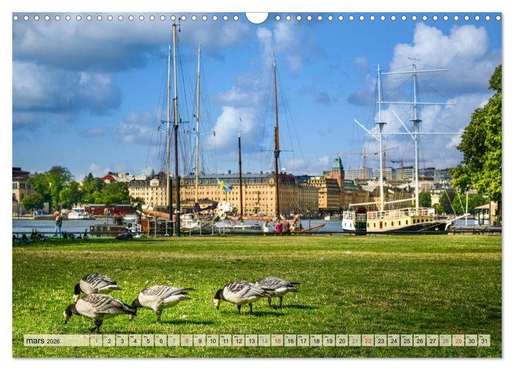 Produktbild: Stockholm - Vues maritimes (Calendrier mural 2026 DIN A3 vertical), CALVENDO calendrier mensuel