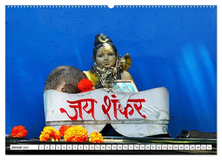 Produktbild: Farbenfrohes Indien (Wandkalender 2027 DIN A2 quer), CALVENDO Monatskalender