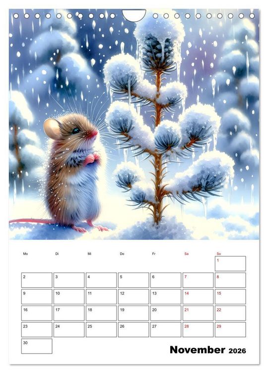 Produktbild: M&auml;usespuren (Wandkalender 2026 DIN A4 hoch), CALVENDO Monatskalender