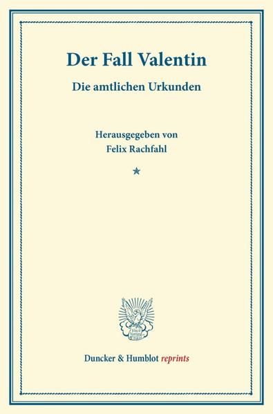 Produktbild: Der Fall Valentin.