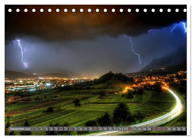 Produktbild: Blitz & Donner (Tischkalender 2026 DIN A5 quer), CALVENDO Monatskalender