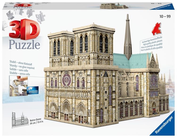 Produktbild: 3D Puzzle Ravensburger Notre Dame de Paris 216 Teile