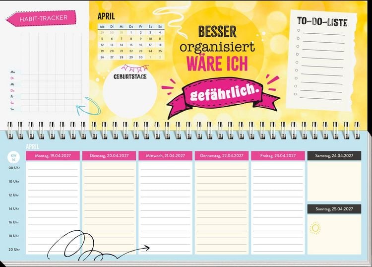 Produktbild: Tischkalender 2027 quer: Am Ende der Nerven ist noch l&auml;ngst nicht Feierabend