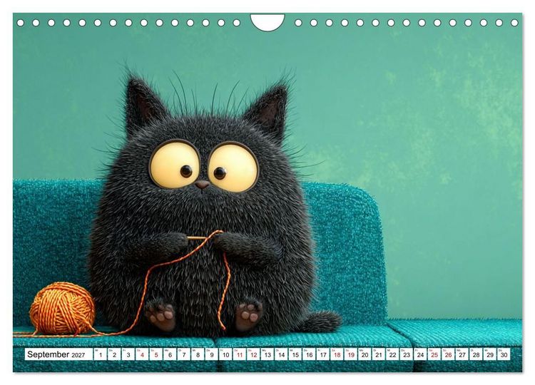Produktbild: Gute Laune Katzen (Wandkalender 2027 DIN A4 quer), CALVENDO Monatskalender