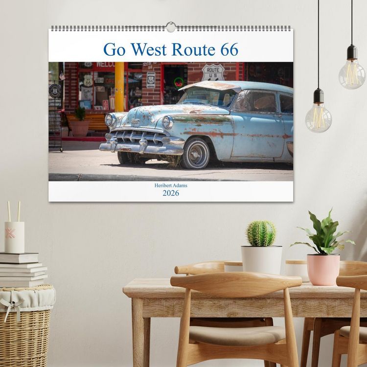 Produktbild: Go west Route 66 (Wandkalender 2026 DIN A2 quer), CALVENDO Monatskalender