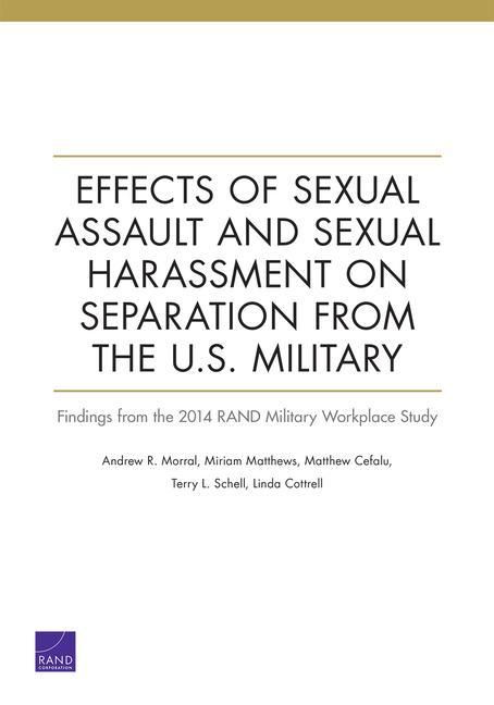 Produktbild: Effects of Sexual Assault and Sexual Harassment on Separation from the U.S. Military