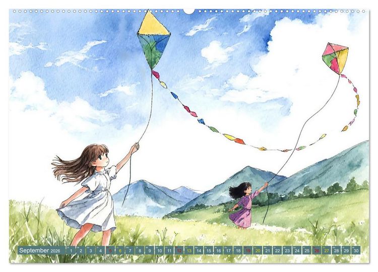 Produktbild: Manga-Momente (hochwertiger Premium Wandkalender 2026 DIN A2 quer), Kunstdruck in Hochglanz