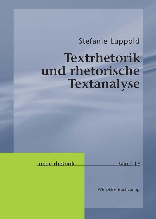 Produktbild: Textrhetorik und rhetorische Textanalyse