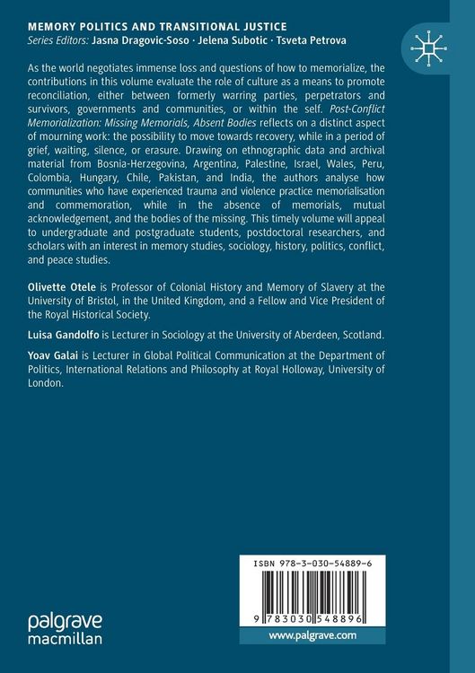 Produktbild: Post-Conflict Memorialization