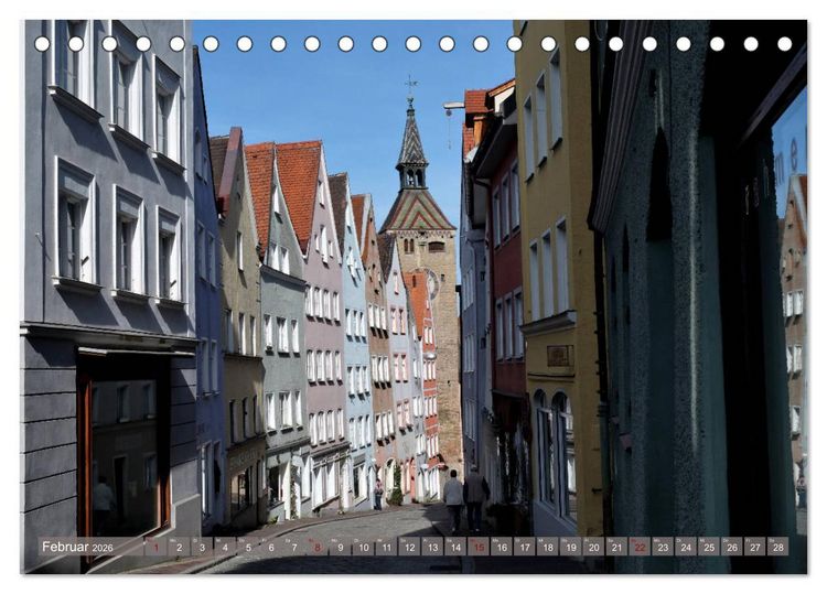 Produktbild: Landsberg am Lech - Die liebenswerte und romantische Stadt am Fluss (Tischkalender 2026 DIN A5 quer), CALVENDO Monatskalender