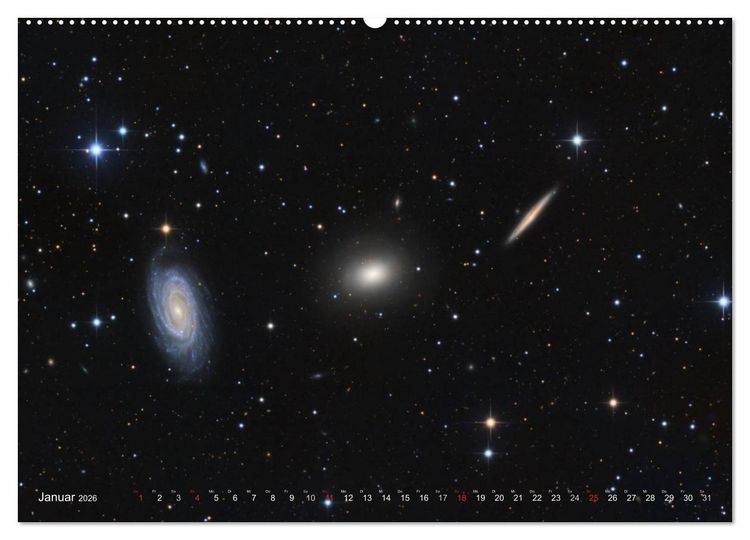 Produktbild: Faszination Galaxien Formenvielfalt der Welteninseln (Wandkalender 2026 DIN A2 quer), CALVENDO Monatskalender