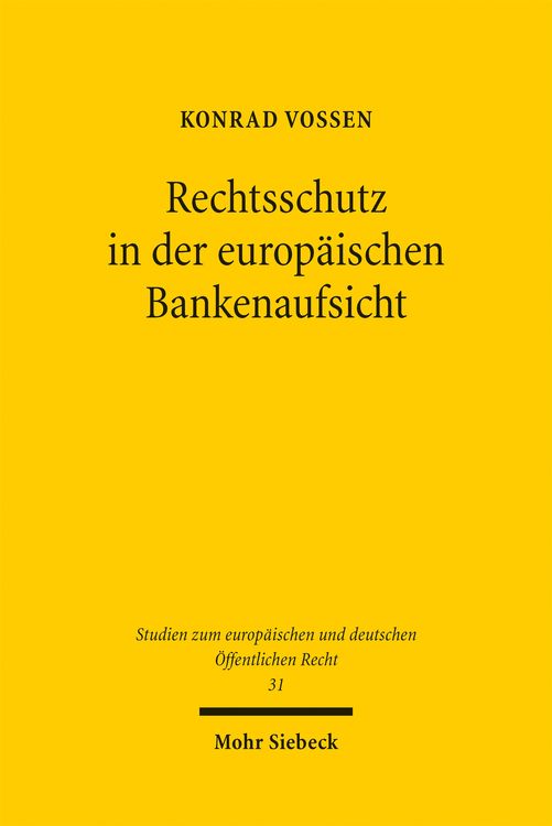 Produktbild: Vossen, K: Rechtsschutz in der europ&auml;ischen Bankenaufsicht