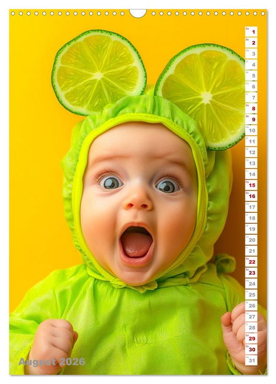 Produktbild: Babys in Bestform - Lustige Fr&uuml;chtchen (Wandkalender 2026 DIN A3 hoch), CALVENDO Monatskalender