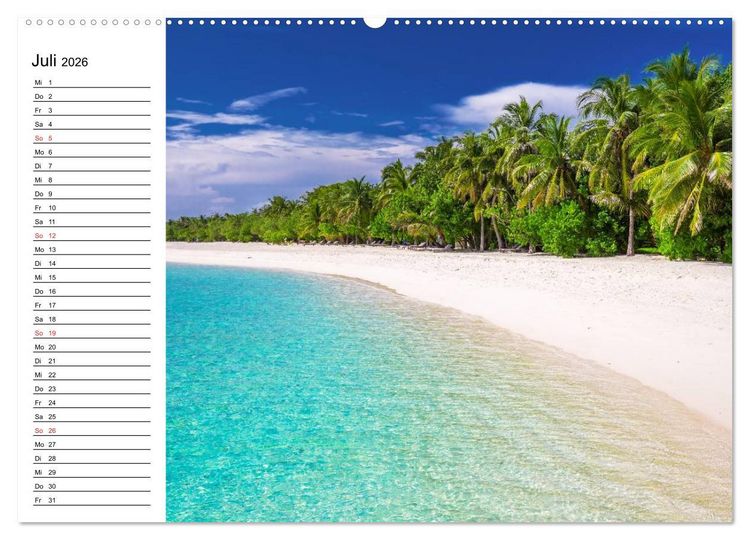 Produktbild: S&uuml;dsee-Inseln. Von Fidschi bis Bora Bora (Wandkalender 2026 DIN A2 quer), CALVENDO Monatskalender