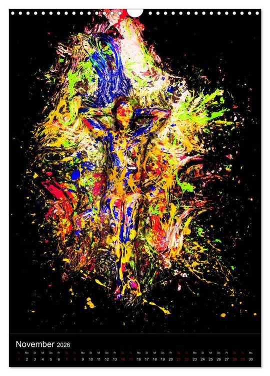 Produktbild: Farbakte - Action Paintings (Wandkalender 2026 DIN A3 hoch), CALVENDO Monatskalender