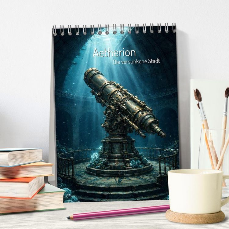 Produktbild: Aetherion &ndash; Die versunkene Stadt (Tischkalender 2027 DIN A5 hoch), CALVENDO Monatskalender