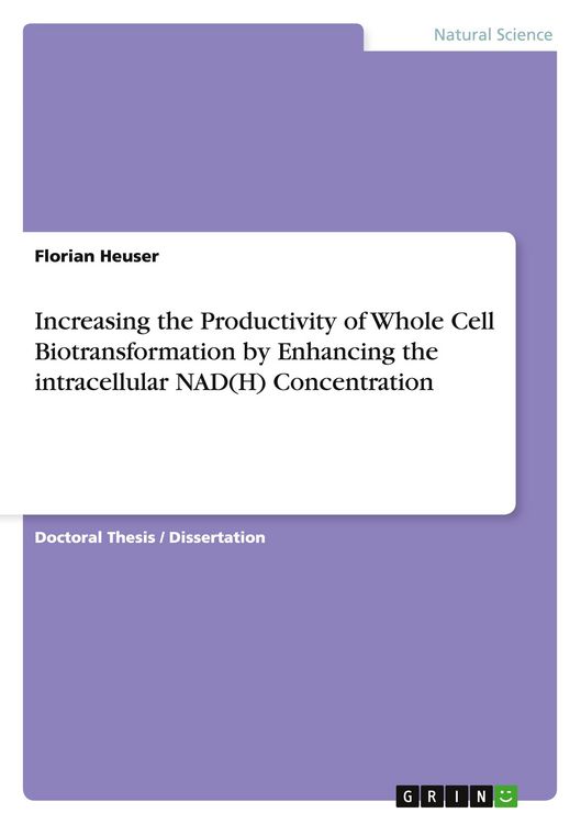Produktbild: Increasing the Productivity of Whole Cell Biotransformation by Enhancing the intracellular NAD(H) Concentration