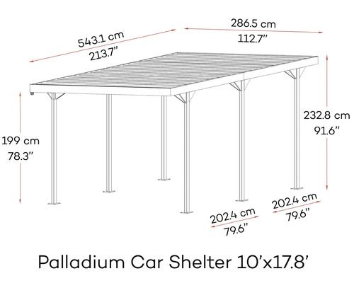 Produktbild: Metall Carport Auto Garage &Uuml;berdachung 543x 287