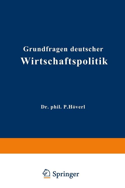 Produktbild: Grundfragen deutscher Wirtschaftspolitik