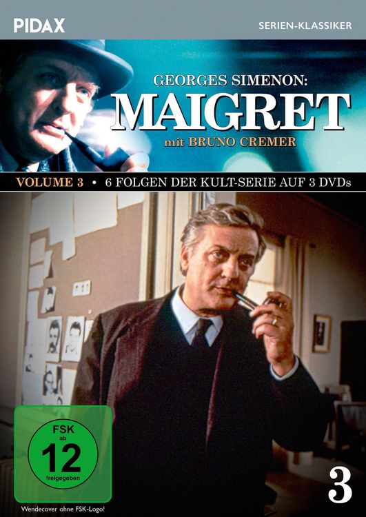 Produktbild: Maigret, Vol. 3 / Weitere 6 Folgen der Kult-Serie mit Bruno Cremer nach dem Romanen von Georges Simenon (Pidax Serien-Klassiker) [3 DVDs]